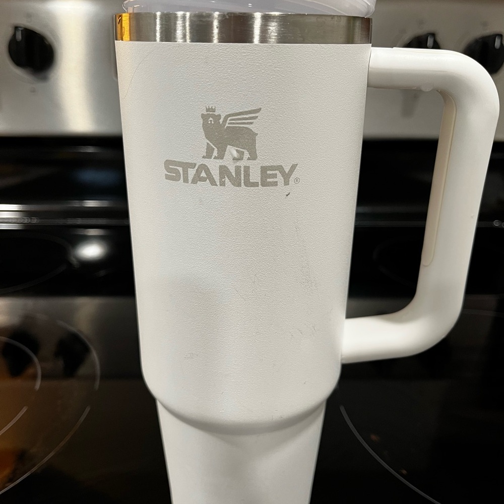 Stanley White Insulated Water Bottle with Handle